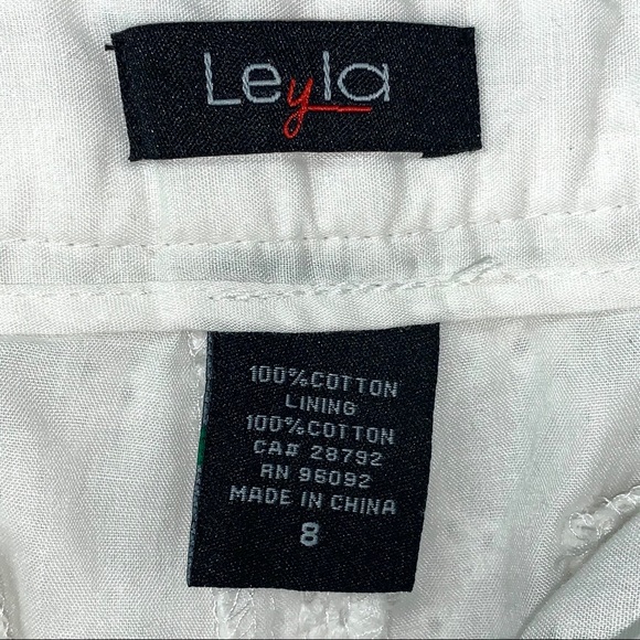 Leyla White Embroidered Shorts - Picture 4 of 7